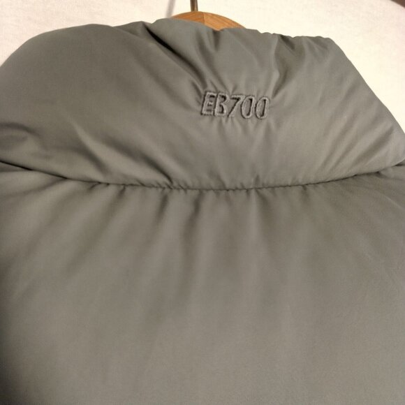 EB700 Eddie Bauer Puffer Vest Men L Tall Gray Goose Down Jacket - Picture 13 of 16